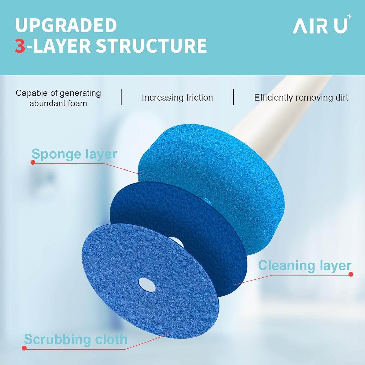 Air U Disposable Toilet Brush Set